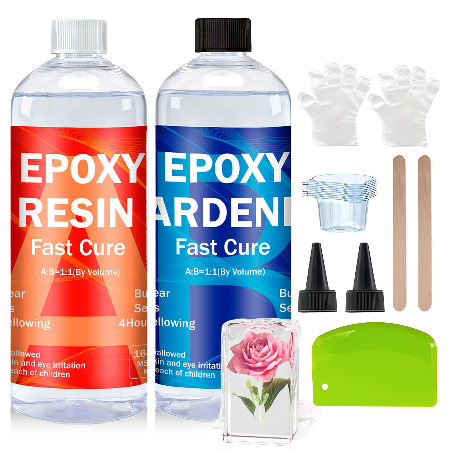 Resin Kit Cast - Clear Epoxy Resin Kit 8oz/16oz/32oz Bubble