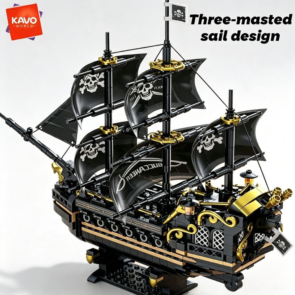 Model Kit U Boat - KAVOWORLD 801pcs 1799 Classic Black Sail