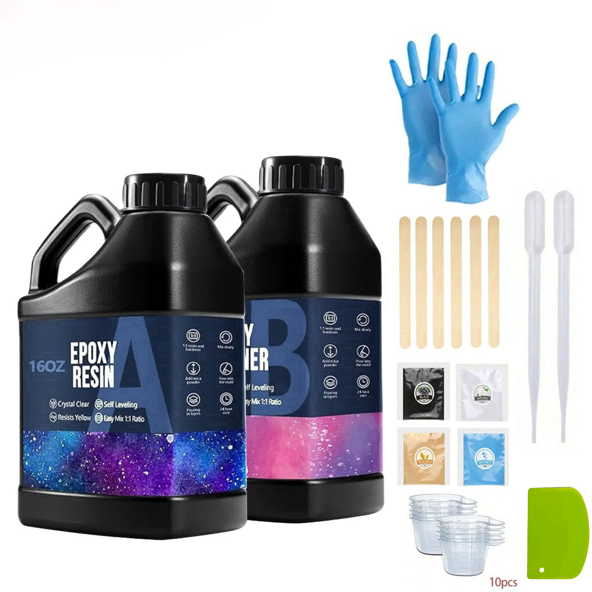 Resin Kit Cast - 1000ml Crystal Clear Epoxy Resin Kit