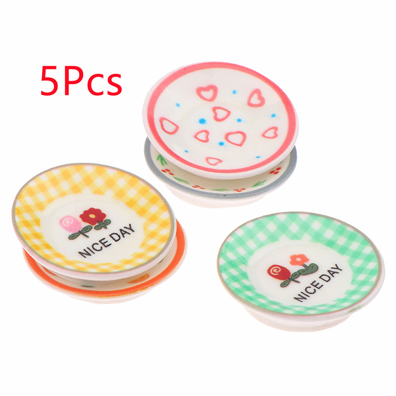 5Pcs 1/12 Dollhouse Mini Plate - Model Kitchen Set review and price