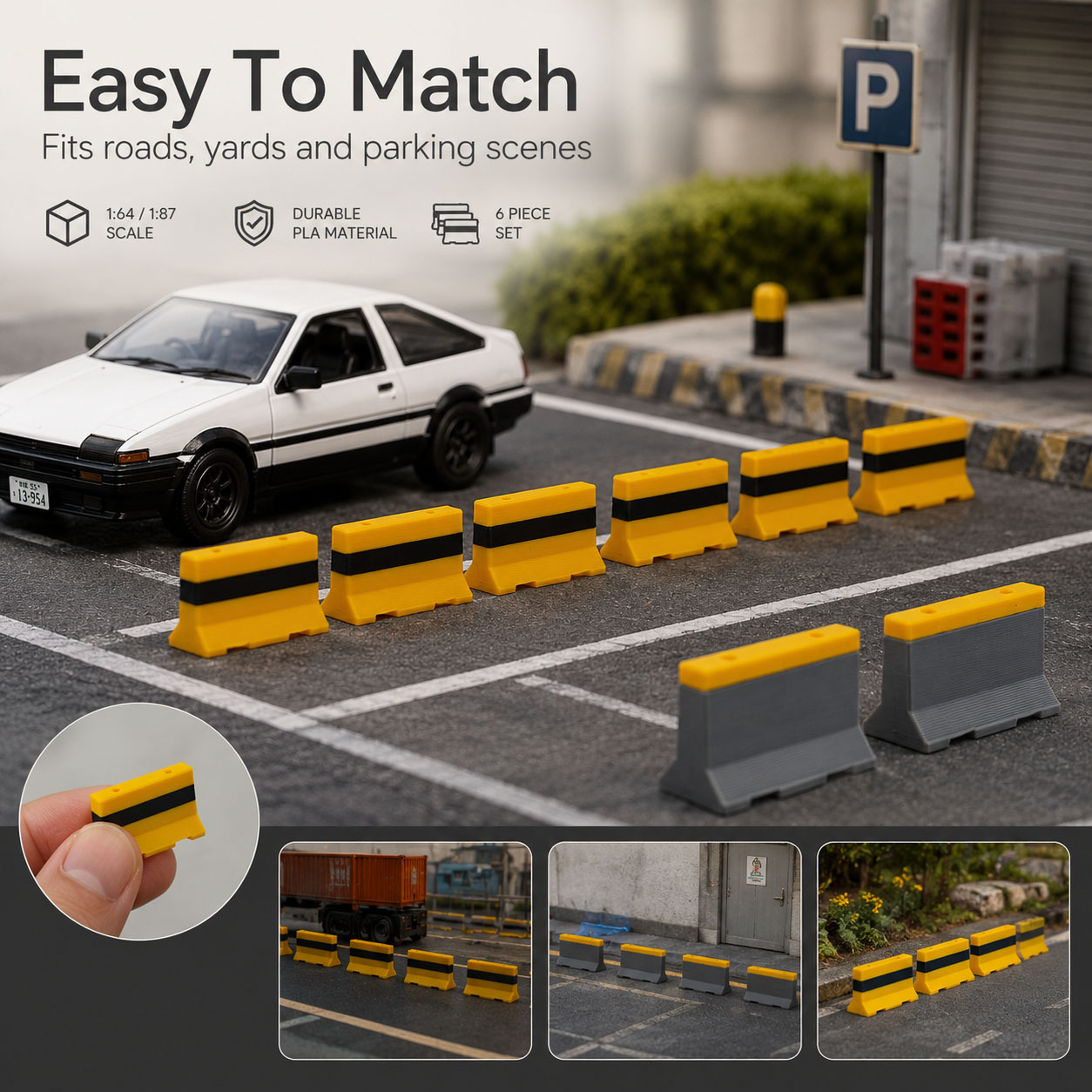 1:64 1:87 Mini Cement Road Bar - Model Kit Cement review and price