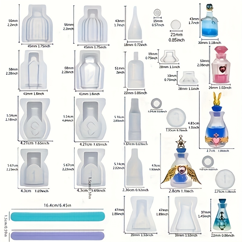 A Set Of 5 Perfume Bottle Resi - Resin Kit Cast review and price