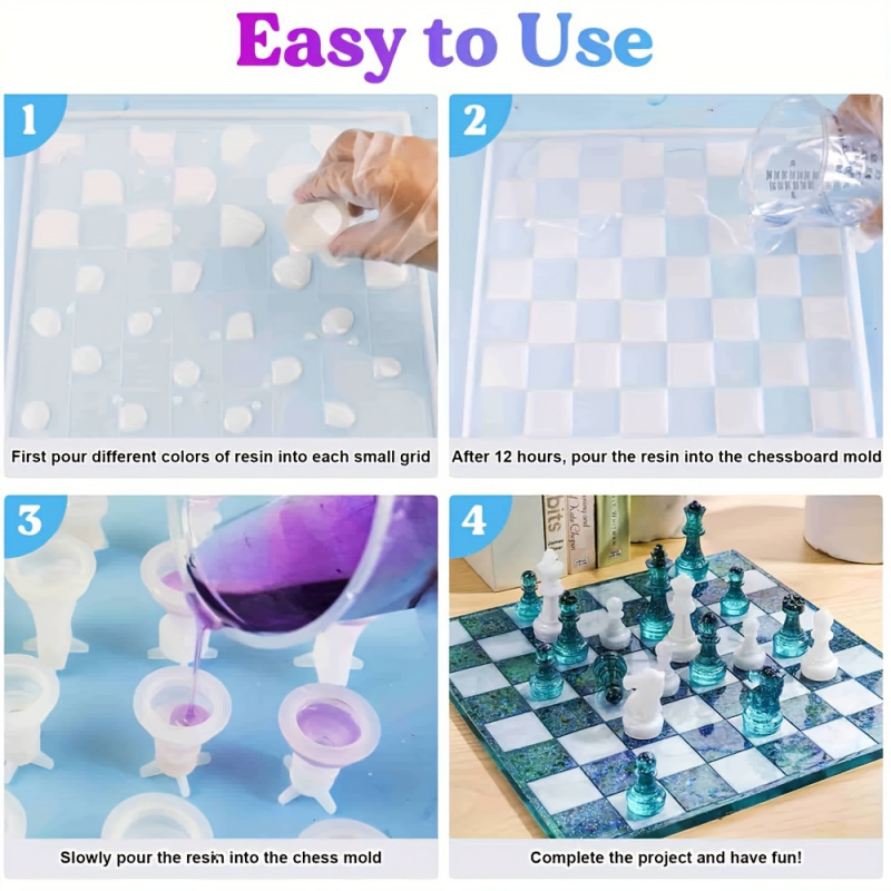 23pcs Chess Set with Silicone  - Resin Kit Cast review and price