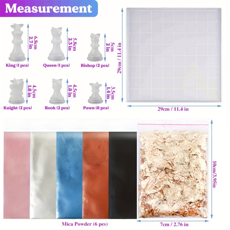 23pcs Chess Set with Silicone  - Resin Kit Cast review and price