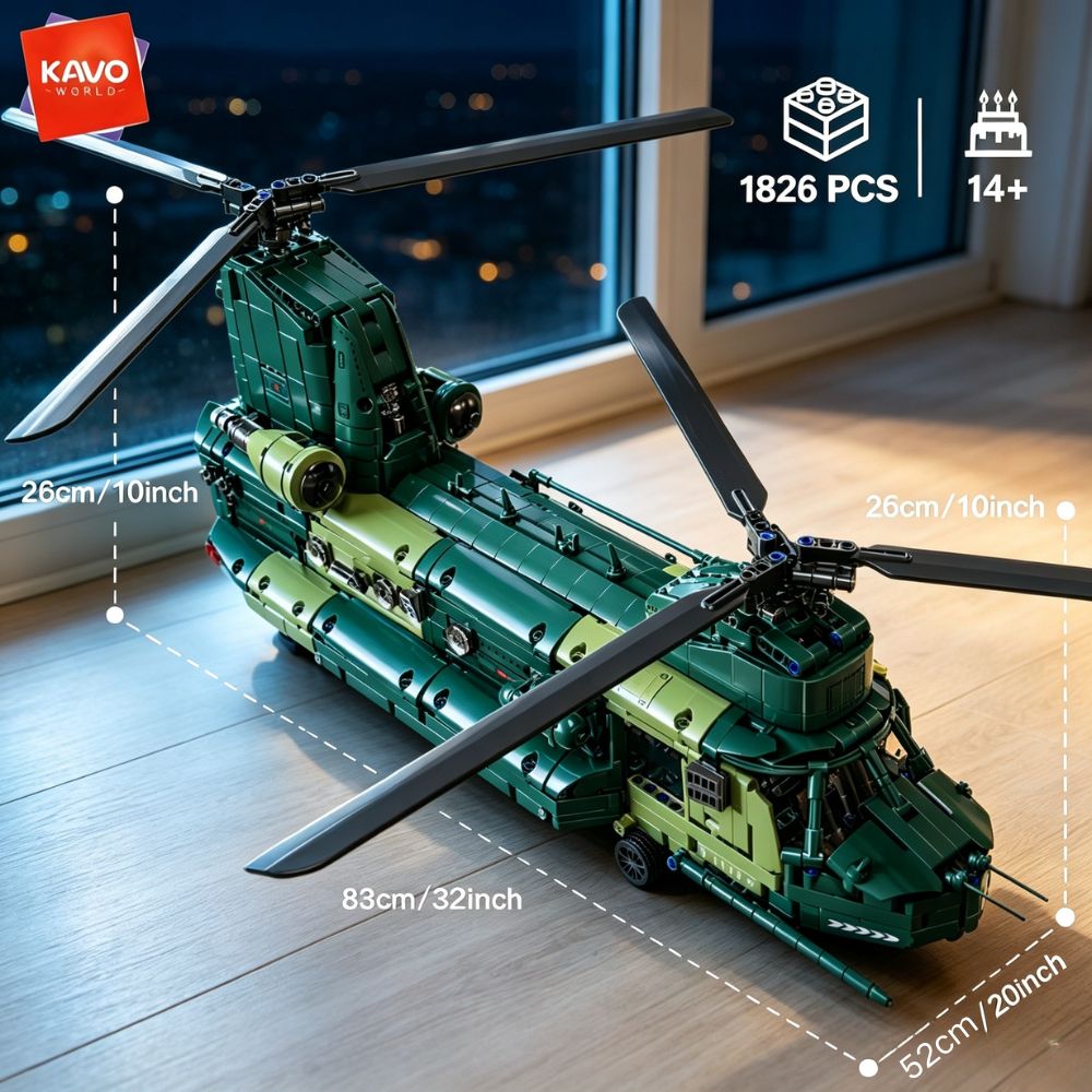 KAVOWORLD 1826pcs 32inch Heavy - Model Kit In Era review and price
